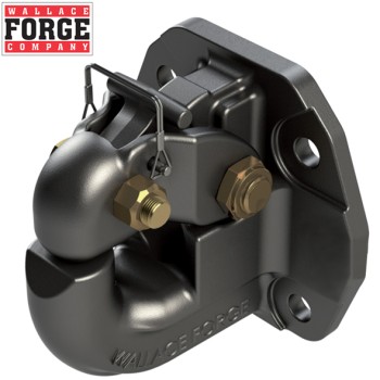 40t Offset Rigid Pintle Hook, 4 Bolt Pattern, ADR Approved - Wallace Forge